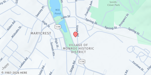 Map showing Our Father's Kitchen at 151 Stage Road, Monroe, NY