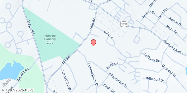 Map showing OUR FATHER'S KITCHEN FOOD PANTRY at 26 Still Road, Monroe, NY