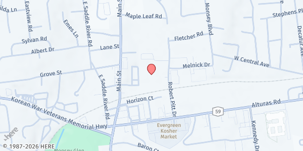 Map showing Monsey WIC Office at 23 Robert Pitt Dr - Suite 103, Monsey, NY