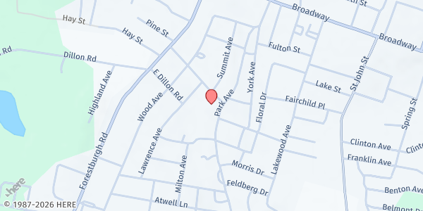 Map showing Federation Soup Kitchen - Food Distribution Center at P.O. Box 336, Monticello, NY