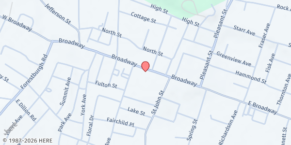Map showing OPEN TABLE COMMUNITY PANTRY at 445 Broadway, Monticello, NY
