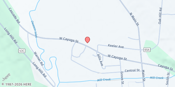 Map showing Moravia Hope Pantry at 76 W. Cayuga St, Moravia, NY