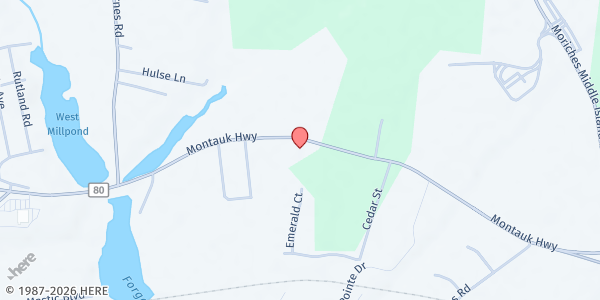 Map showing God's Provision 11 at 236 Montauk Hwy, Moriches, NY