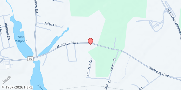 Map showing Iglesia Fuente De Jacob at 236 Montauk Hwy., Moriches, NY