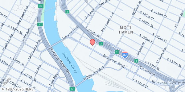 Map showing WCK Beatstro - Alexander Avenue at 141 Alexander Avenue, Mott Haven, NY