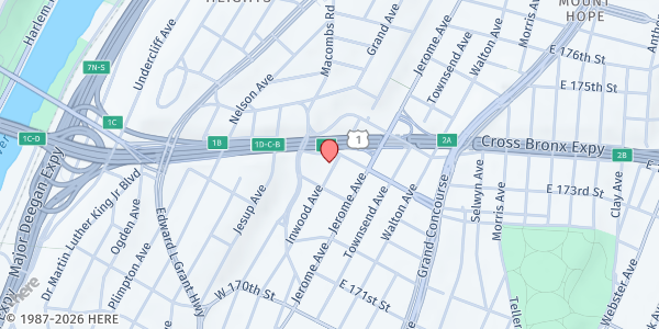 Map showing St. Peter's Lutheran Church at 50 West Mount Eden Avenue, Mount Eden, NY