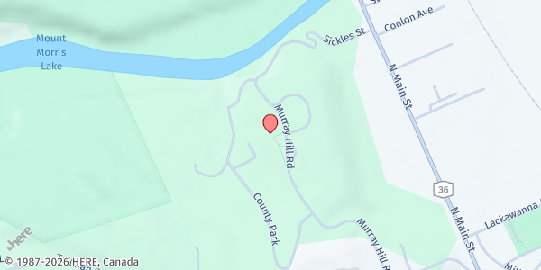 Map showing Mount Morris Clinic at 2 Murray Hill Dr, Mount Morris, NY