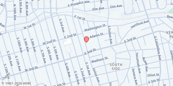 Map showing Church of Assumption at 131 Union Avenue, Mount Vernon, NY