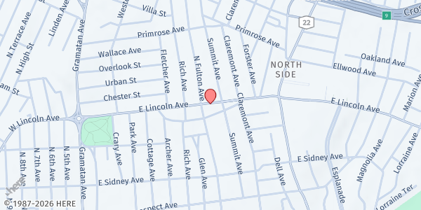 Map showing First United Methodist Church Food Pantry at 227 East Lincoln Avenue, Mt. Vernon, NY