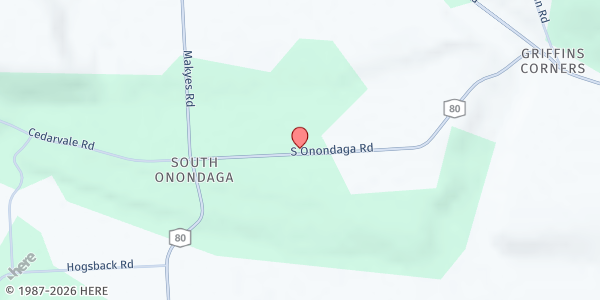 Map showing Navarino Community Food Pantry at 4389 S Onondaga Road, Nedrow, NY