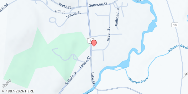 Map showing First United Methodist Church at 51 South Main St, New Berlin, NY