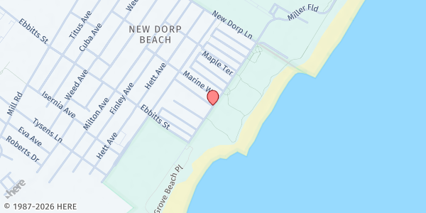 Map showing CHASI MFP - Cedar Grove Ave at 127 Cedar Grove Avenue, New Dorp Beach, NY