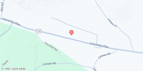 Map showing Charlie's Pantry - Food Distribution Center at 732 US-20, New Lebanon, NY