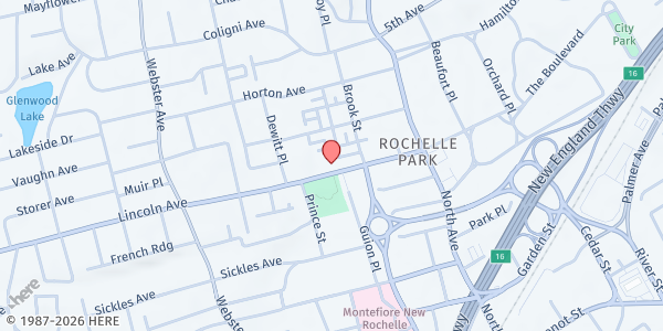 Map showing BETHESDA BAPTIST CHURCH OF NEW ROCHELLE FOOD PANTRY at 71 LINCOLN AVE, NEW ROCHELLE, NY