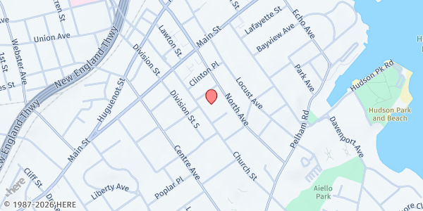 Map showing Master's Helping Hand - New Rochelle at 70 Church Street, New Rochelle, NY