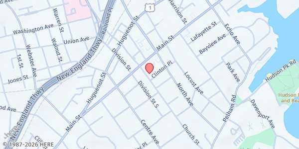 Map showing SALVATION ARMY NEW ROCHELLE SOUP KITCHEN at 22 Church Street, NEW ROCHELLE, NY