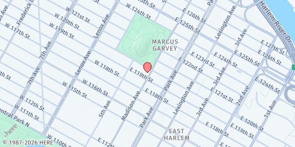 Map showing BETH HARK CHRISTIAN COUNSELING CENTER at 1832 MADISON AVENUE, New York, NY
