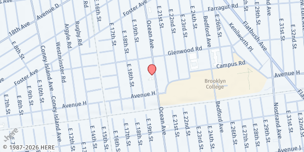 Map showing Brooklyn SDA Food Pantry at 1260 Ocean Ave, New York, NY