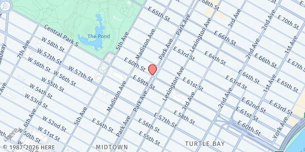 Map showing CHRIST CHURCH UNITED METHODIST at 524 Park Avenue, New York, NY
