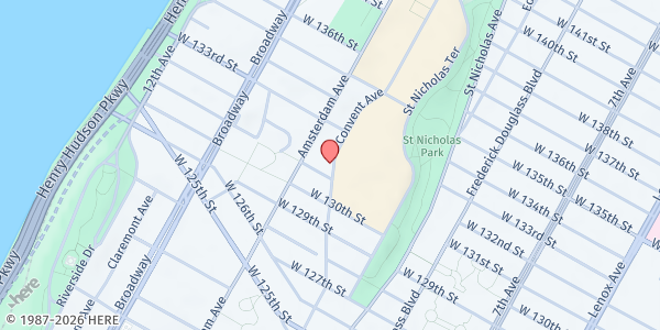 Map showing Church of the Annunciation at 88 CONVENT AVE., New York, NY