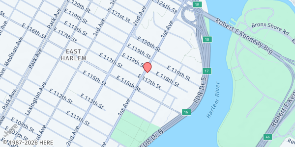 Map showing Fraternite Notre Dame, Inc. - First Avenue at 2290 FIRST AVENUE, New York, NY