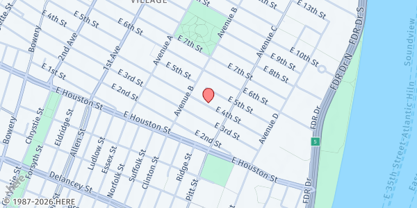Map showing George Daly House at 269 East 4th Street, New York, NY