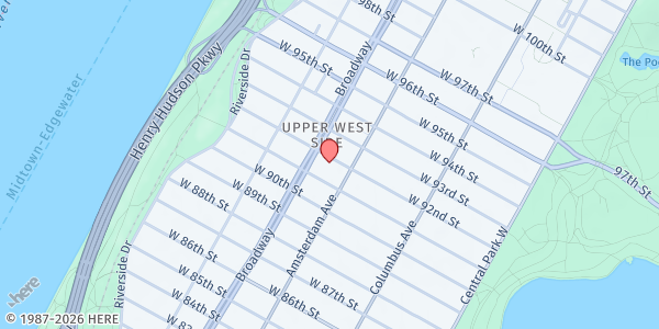 Map showing Goddard-Riverside Community Center - West 92nd Street at 206 West 92nd Street, New York, NY