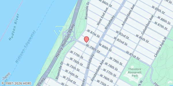 Map showing Grand Central Food Program, 79th St Boat Basin at 401 West End Avenue, New York, NY