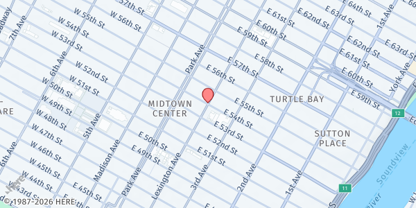 Map showing Grand Central Food Program, Citicorp Center at 143 East 54th Street, New York, NY