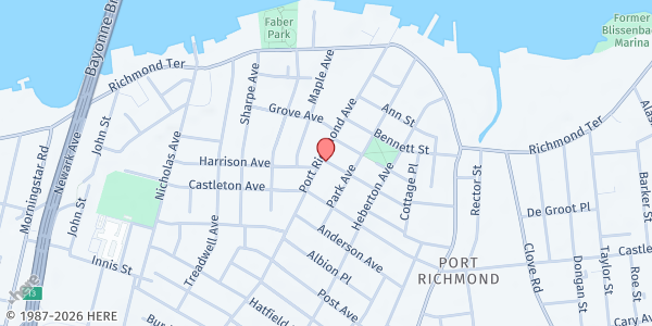 Map showing Harlem Dowling West Side Center at E. 370, New York, NY