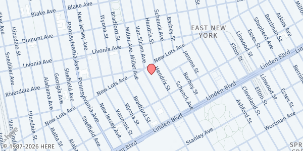 Map showing Hope Empowerment - Van Siclen Ave at 657 Van Siclen Ave, New York, NY