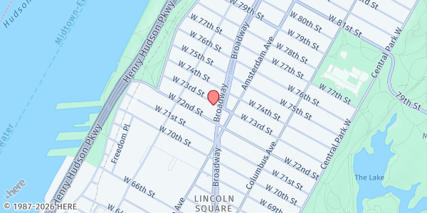 Map showing Rutgers Presbyterian Church at 236 West 73rd Street, New York, NY