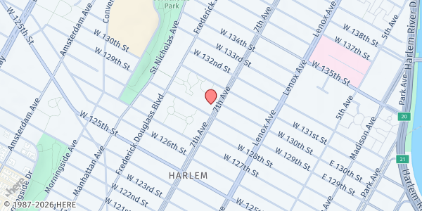 Map showing Salem United Methodist Church Pantry at 2190 Adam Clayton Powell Jr Blvd, New York, NY
