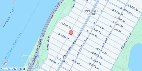 Map showing The Other Place/Goddard Riverside - 264 W 87th St at 264 W 87th St, New York, NY