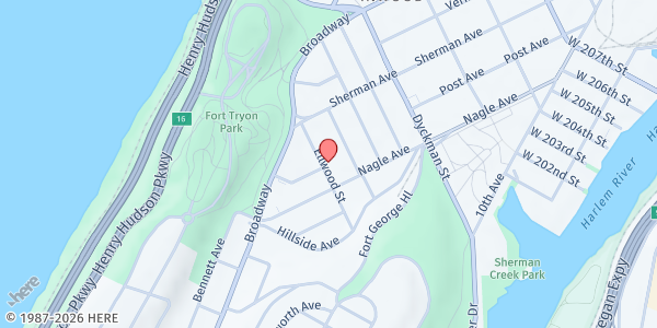 Map showing Uplift NYC, Inc. at 73 Ellwood Street, New York, NY