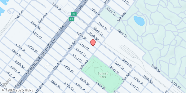 Map showing Voces Ciudadanas at 475 41st St, New York, NY