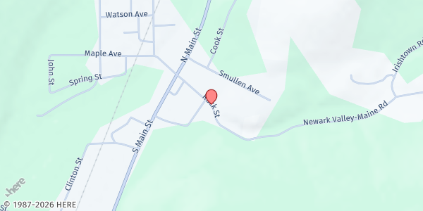 Map showing Kindness Counts Kitchen at 28 Rock St., Newark Valley, NY