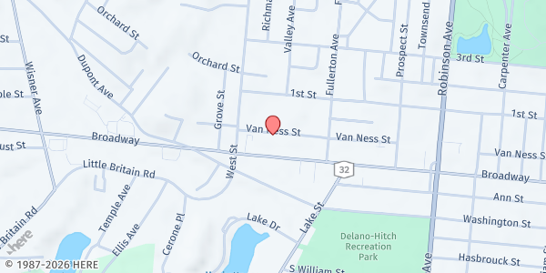 Map showing Grace United Methodist Church - Food Distribution Center at 265 Van Ness St, Newburgh, NY