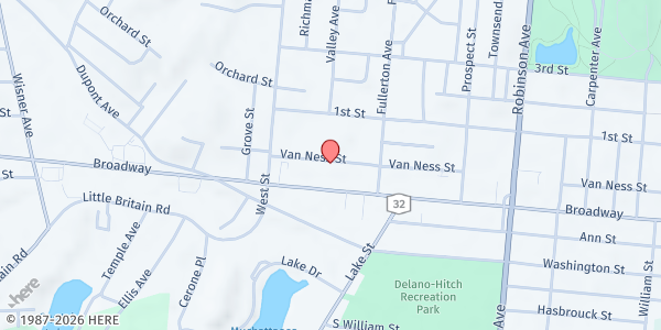 Map showing Grace United Methodist FP at 265 Van Ness Street, Newburgh, NY