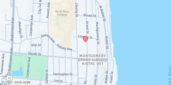 Map showing Newburgh Tabernacle FP at 251-259 Grand Street, Newburgh, NY