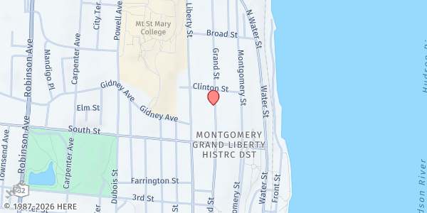 Map showing Newburgh Tabernacle SK at 251-259 Grand Street, Newburgh, NY