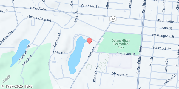 Map showing One Accord Christian Church Food Pantry at 88 Lake St., Newburgh, NY