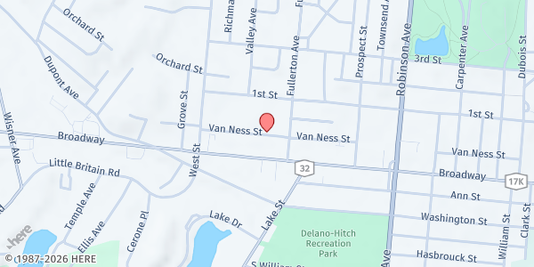 Map showing SALV ARMY NEWBURGH SOUP KITCHEN at 234 Van Ness Street, Newburgh, NY
