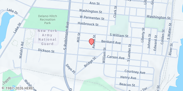 Map showing St Francis of Assisi Catholic Church - St. Mother Teresa Parish at 145 Benkard Ave, Newburgh, NY