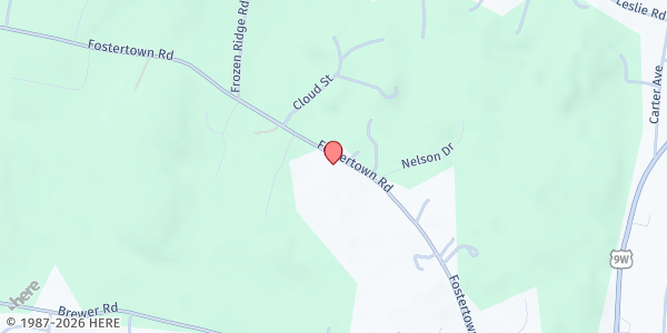 Map showing Trinity House Food Pantry at 153 Fostertown Road, Newburgh, NY