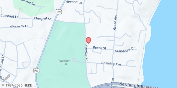 Map showing Union Presbyterian Church at 44 Balmville Road, Newburgh, NY