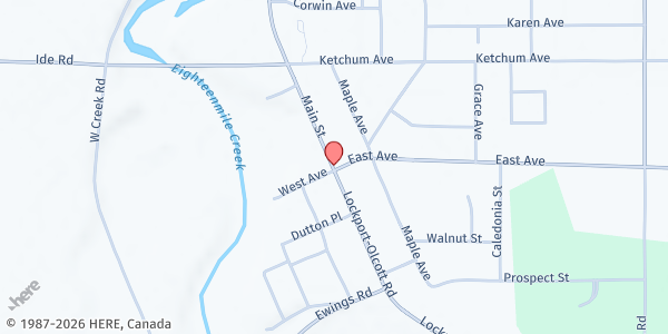 Map showing Newfane Methodist Farmers' Market - Church Parking Lot at 2699 Main St., Newfane, NY