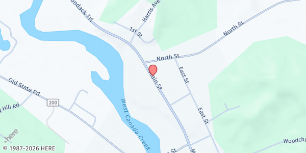 Map showing Kuyahoora Valley Food Pantry at 7514 N Main St. (Rte 28), Newport, NY