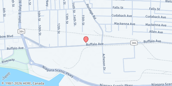 Map showing COMMUNITY MISSIONS, INC. - PANTRY at 1590 BUFFALO AVENUE, NIAGARA FALLS, NY