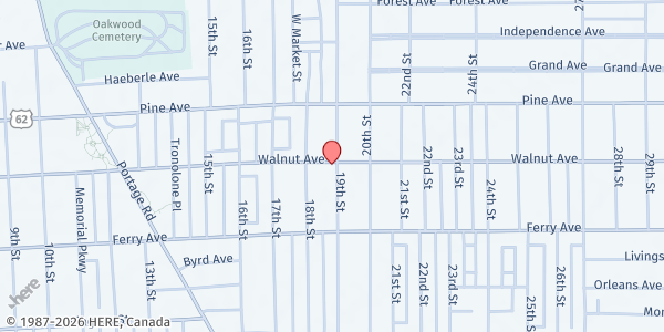 Map showing NIACAP ROSE MARRA at 564 19TH STREET, NIAGARA FALLS, NY